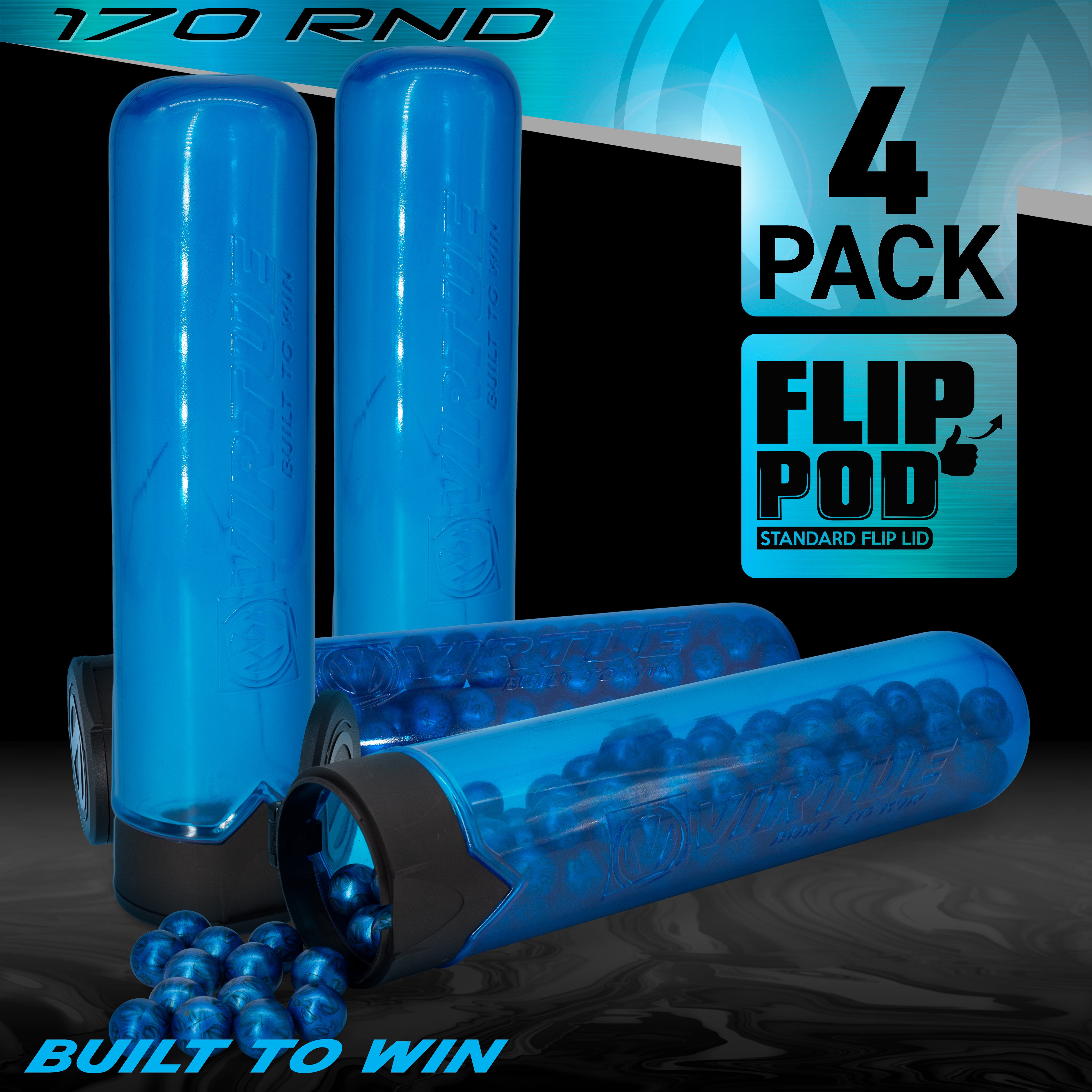 Virtue Flip 170 Round Pods - Blue 4-Pack