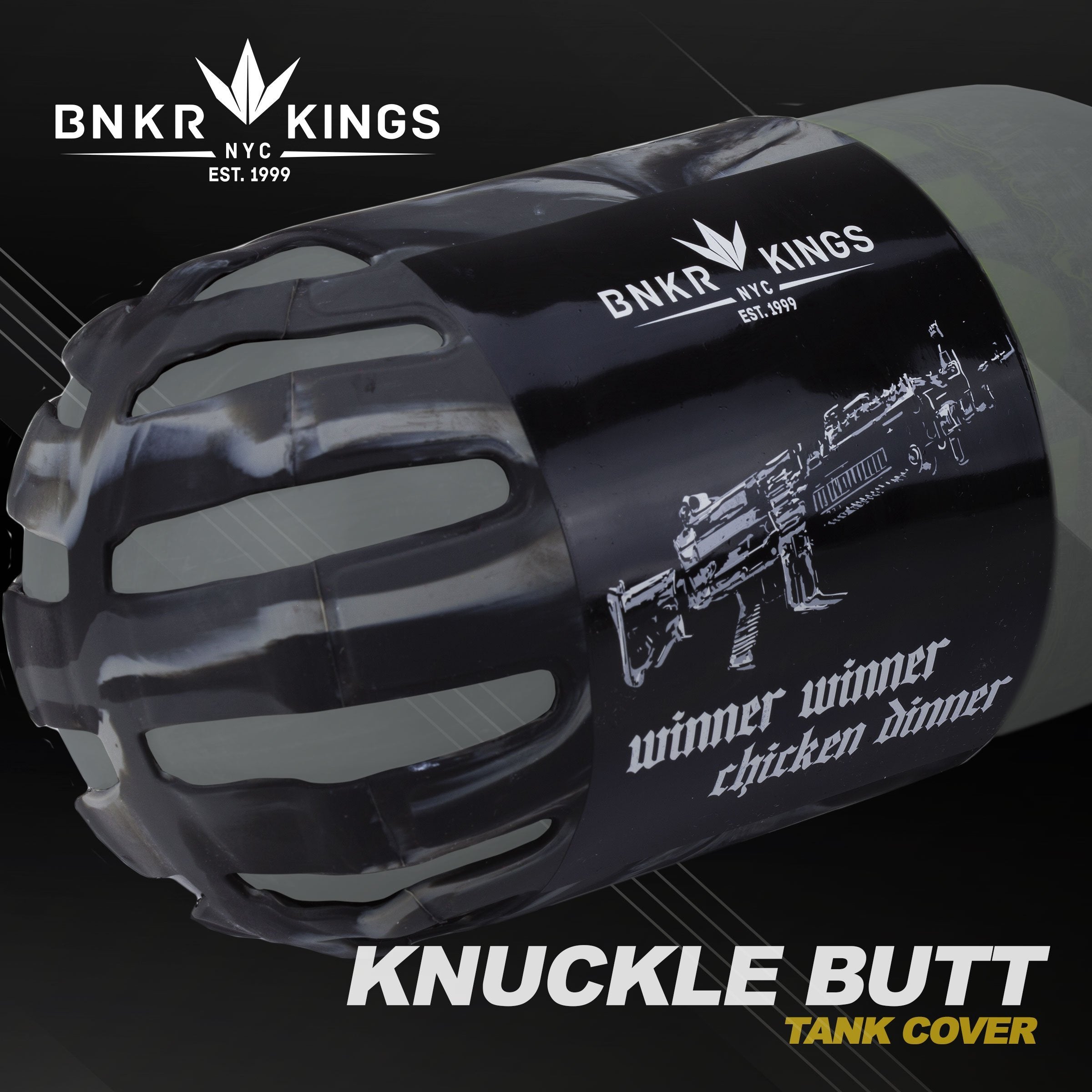 Bunkerkings - Knuckle Butt Tank Cover - Winner Winner - Black