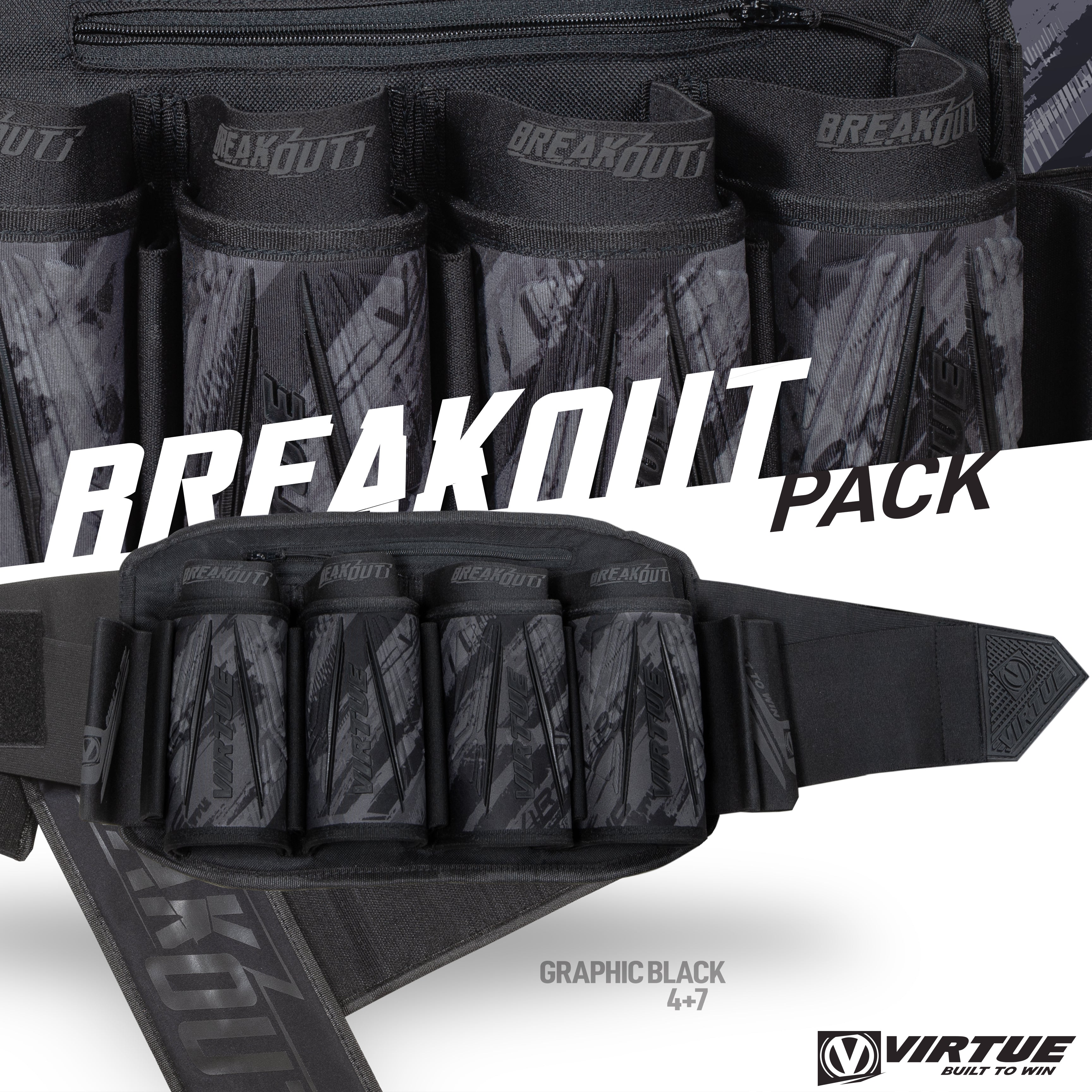 Virtue Breakout V2 Strapless Pack - Graphic Black 4+7