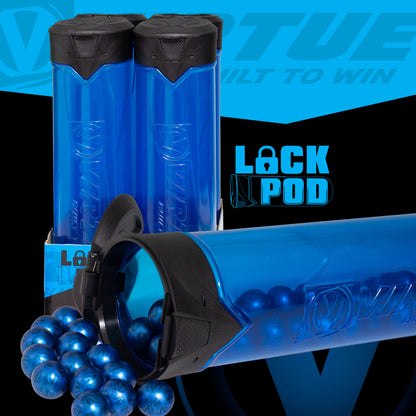 Virtue V2 Lock Pod - Blue - 170rnd Lock Lid Pod - 4 Pack
