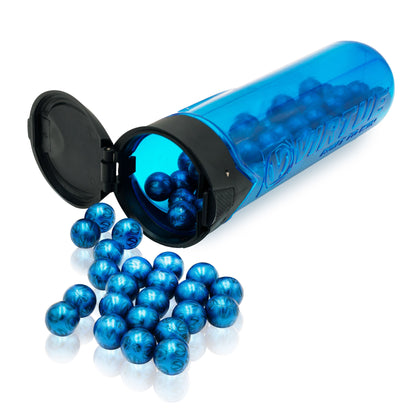 Virtue Ace Paintballs - .68 Caliber Blue V-Logo Shell/Orange Fill - 500 Rounds