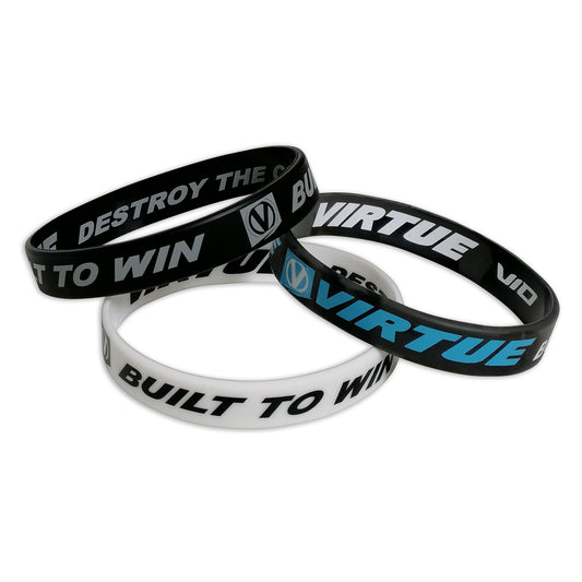 Virtue Wristbands (3-Pack) - Cyan/White/Black